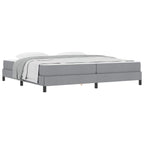 Bäddfjäder med madrass Ljusgrå 200 x 200 cm tyg