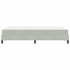 Bäddfjäder med madrass Ljusgrå 120 x 190 cm tyg