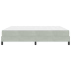 Bäddfjäder med madrass Ljusgrå 180 x 200 cm tyg