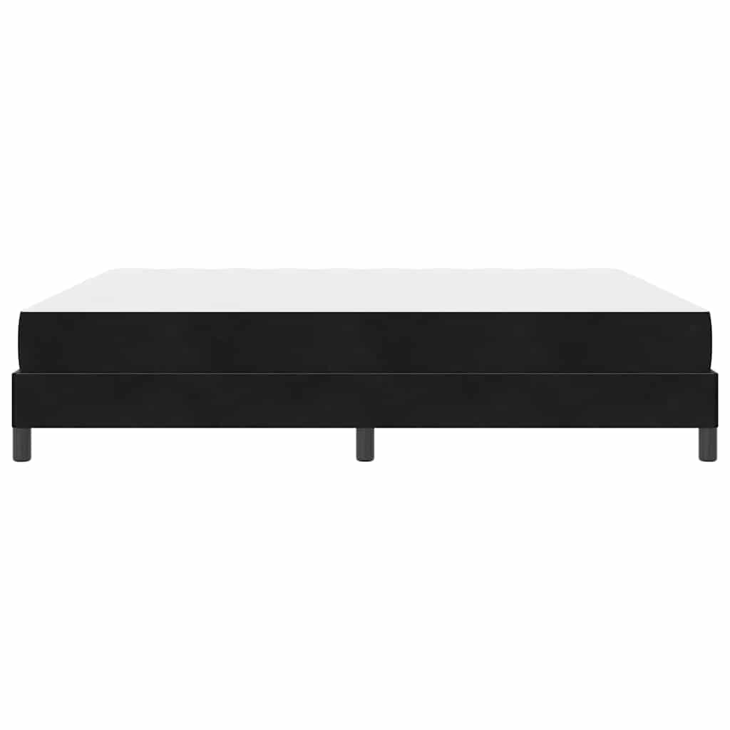 Bäddfjäder med madrass Svart 180 x 200 cm tyg