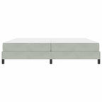 Bäddfjäder med madrass Ljusgrå 200 x 200 cm tyg