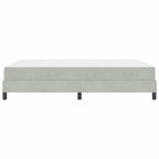 Bäddfjäder med madrass Ljusgrå 160 x 210 cm tyg