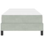 Bäddfjäder med madrass Ljusgrå 90 x 220 cm tyg