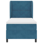 Bäddfjäder med madrass Mörkblå 190 x 90 cm Polyester