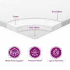 Bäddfjäder med madrass Ljusgrå 200 x 200 cm Polyester