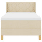 Bäddfjäder med madrass Kräm 190 x 90 cm Polyester