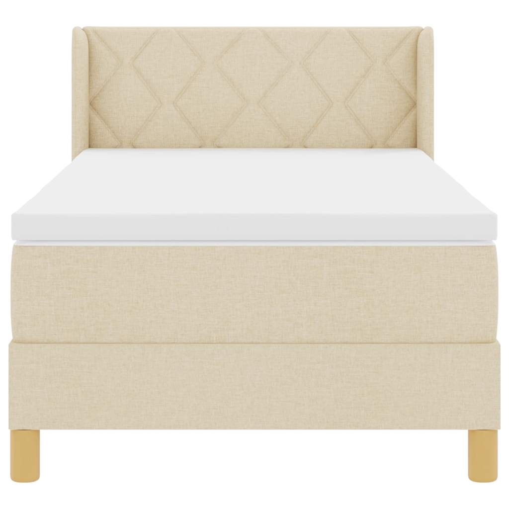 Bäddfjäder med madrass Kräm 200 x 100 cm Polyester