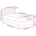 Bäddfjäder med madrass Ljusgrå 200 x 80 cm Polyester