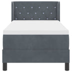 Bäddfjäder med madrass Mörkgrå 200 x 80 cm Polyester