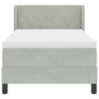 Bäddfjäder med madrass Ljusgrå 190 x 90 cm Polyester