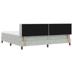 Bäddfjäder med madrass Ljusgrå 200 x 200 cm Polyester