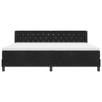 Bäddfjäder med madrass Svart 200 x 200 cm Polyester