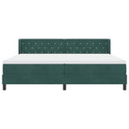 Bäddfjäder med madrass Mörkgrön 200 x 200 cm Polyester