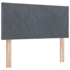 Bäddfjäder med madrass Mörkgrå 190 x 90 cm Polyester