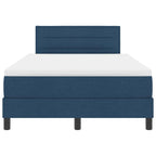 Bäddfjäder med madrass med huvudgavel Blå 120 x 190 cm tyg