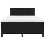 Bäddfjäder med madrass med huvudgavel Svart 120 x 190 cm tyg