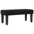 Bäddfjäder med madrass Svart 100 x 200 cm tyg & Konstruerat trä