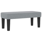 Bäddfjäder Ljusgrå 100 x 200 cm tyg & Konstruerat trä