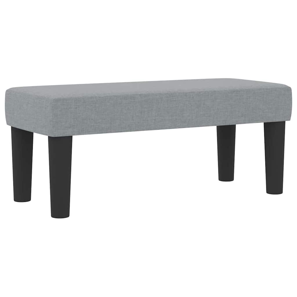 Bäddfjäder Ljusgrå 100 x 200 cm tyg & Konstruerat trä