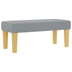 Bäddfjäder med madrass med huvudgavel Ljusgrå 100 x 200 cm tyg