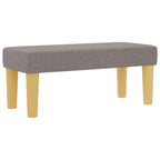 Bäddfjäder med madrass med huvudgavel Taupe 100 x 200 cm tyg