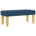 Bäddfjäder med madrass med huvudgavel Blå 100 x 200 cm tyg