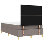 Bäddfjäder med madrass med huvudgavel Taupe 120 x 200 cm tyg