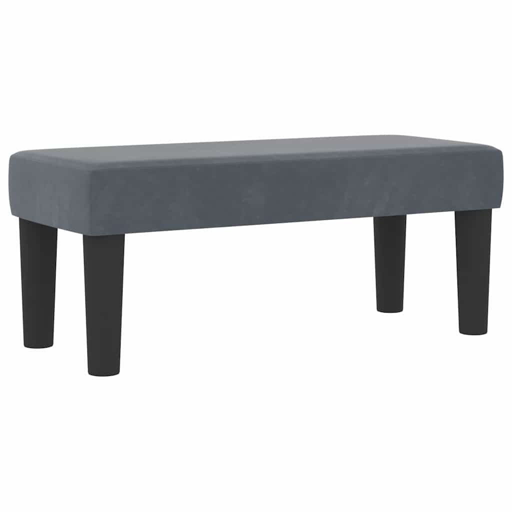 Bäddfjäder med madrass Mörkgrå 80 x 200 cm Sammet