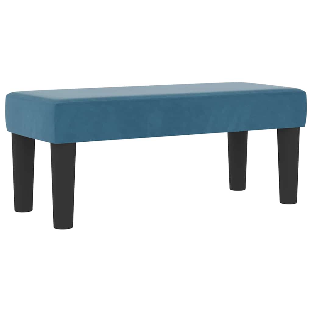 Bäddfjäder med madrass Mörkblå 90 x 190 cm Sammet