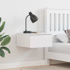 Sylvano - Sängbord med låda Vit 37 x 35 x 18.5 cm Massiv furu