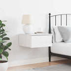 Sylvano - Sängbord med låda Vit 37 x 35 x 18.5 cm Massiv furu