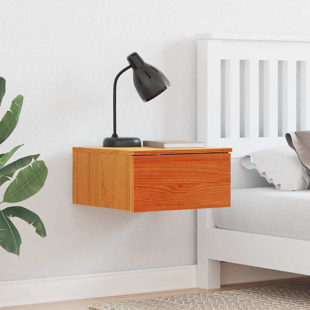 Torlivan - Sängbord med låda Vaxbrun 37 x 35 x 18.5 cm Massiv furu