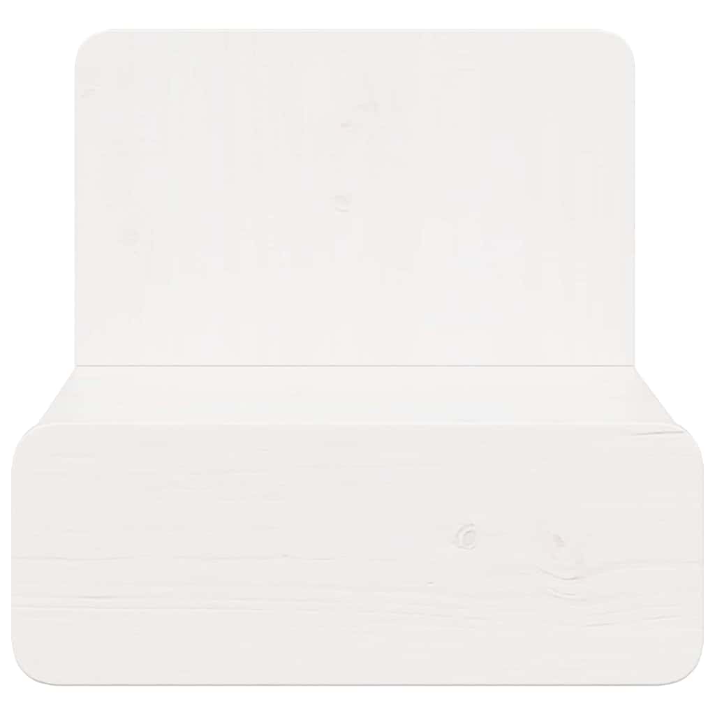 Velrano - Sängbord med låda Vit 44 x 32.5 x 40 cm Massiv furu