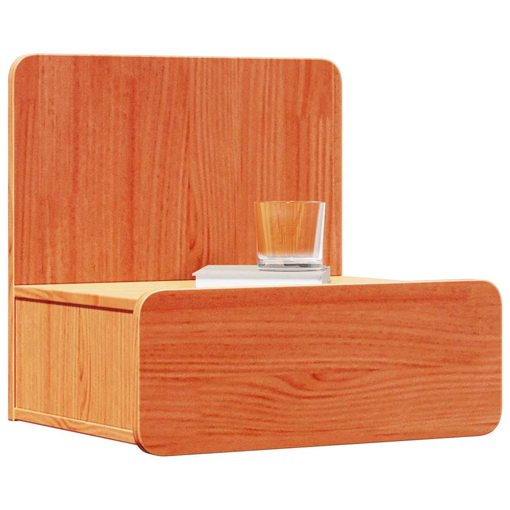 Corvesso - Sängbord med låda Vaxbrun 44 x 32.5 x 40 cm Massiv furu