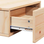 Pavresto - Sängbord med låda Brun 42 x 32.5 x 40 cm Massiv furu