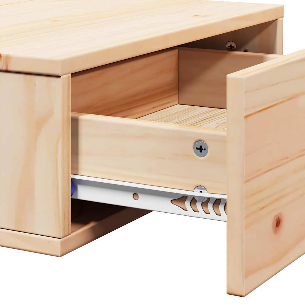 Pavresto - Sängbord med låda Brun 42 x 32.5 x 40 cm Massiv furu