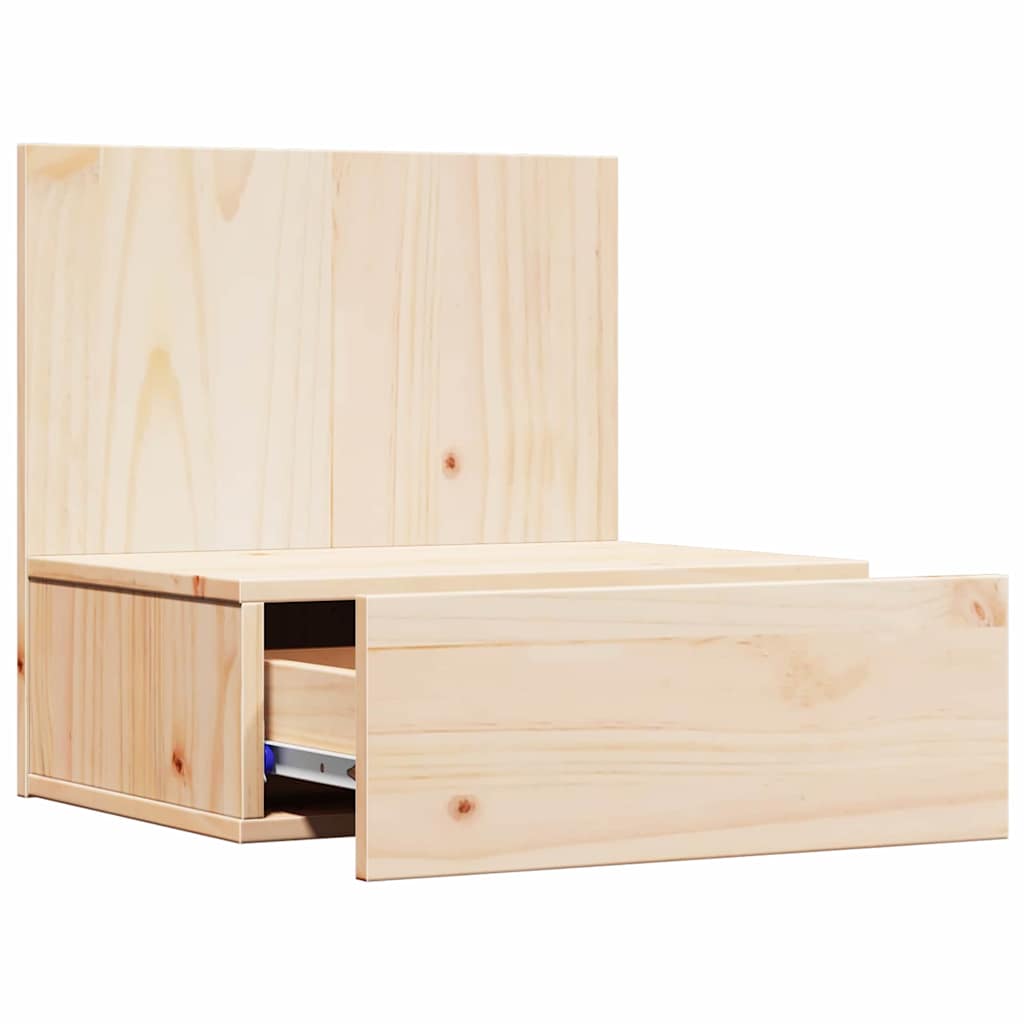 Pavresto - Sängbord med låda Brun 42 x 32.5 x 40 cm Massiv furu