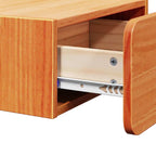 Zorvento - Sängbord med låda Vaxbrun 39 x 34 x 16.5 cm Massiv furu