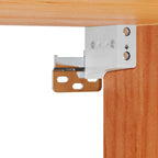 Zorvento - Sängbord med låda Vaxbrun 39 x 34 x 16.5 cm Massiv furu