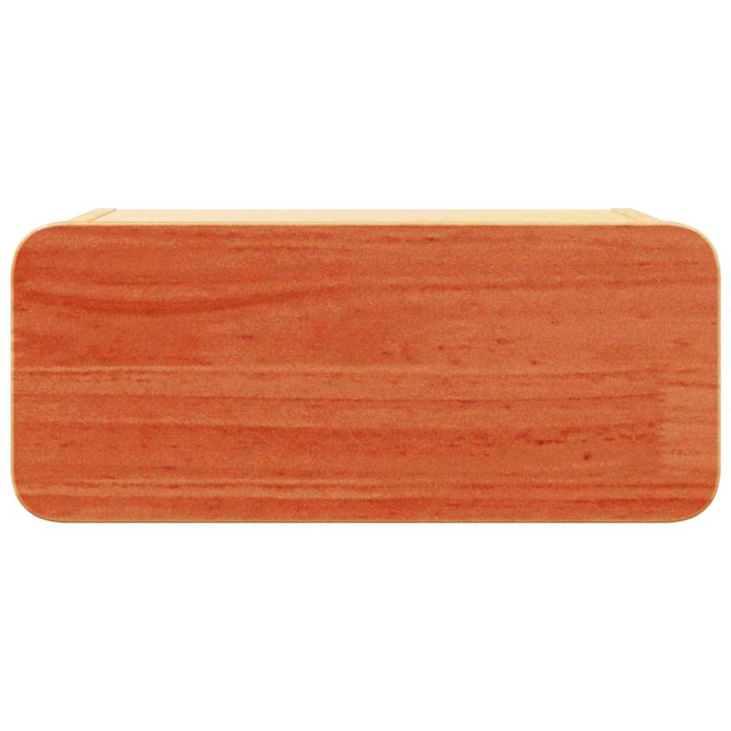 Zorvento - Sängbord med låda Vaxbrun 39 x 34 x 16.5 cm Massiv furu