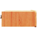 Zorvento - Sängbord med låda Vaxbrun 39 x 34 x 16.5 cm Massiv furu