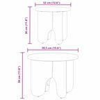 Zolvaron - Kaffeebord 2 pcs Naturfärg 39.5 x 39.5 x 30 cm Massivt tallträ