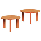 Sarvioro - Kaffeebord 2 pcs Vaxbrun 47.5 x 47.5 x 27 cm Massivt tallträ