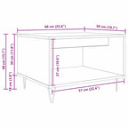 Zelvano - Kaffeebord Gammalt trä 60 x 50 x 40 cm Konstruerat trä