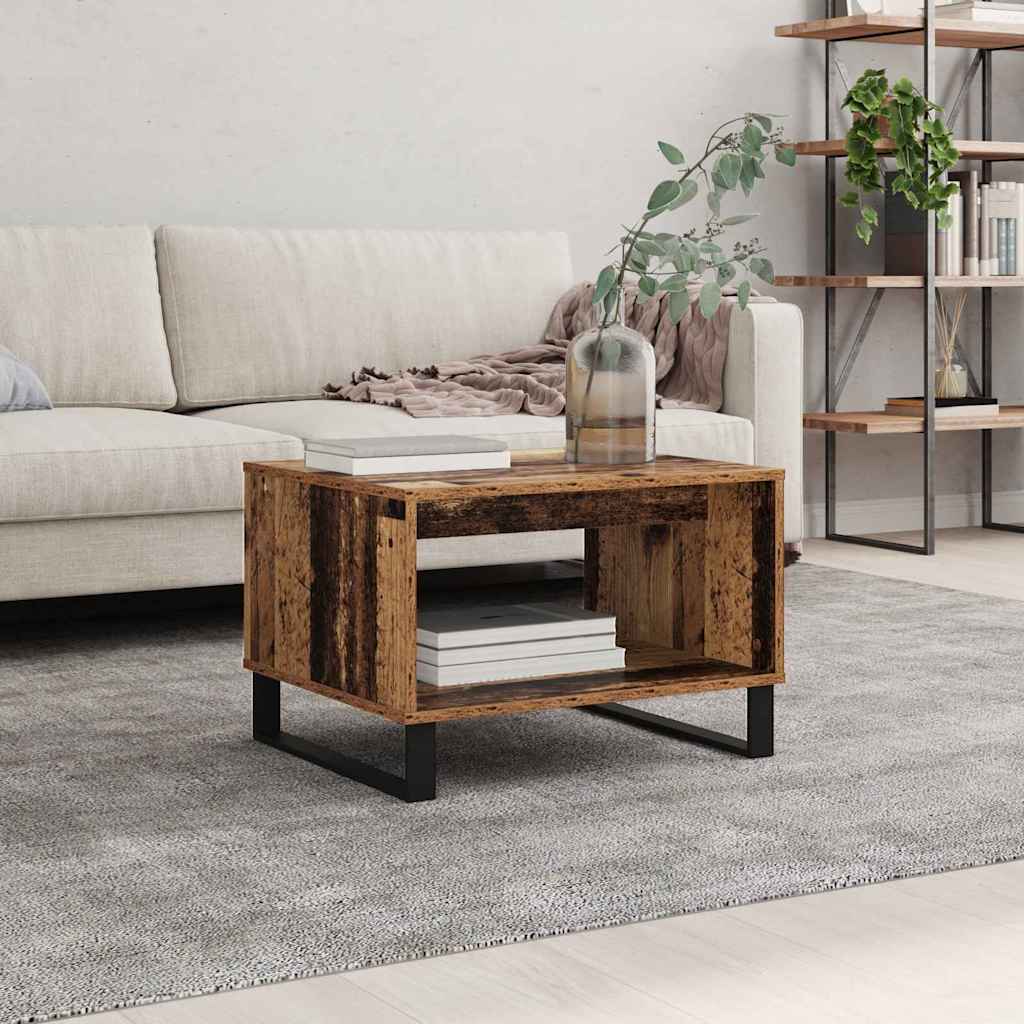 Zevrion - Kaffeebord Gammalt trä 60 x 50 x 40 cm Konstruerat trä
