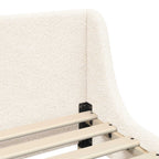 Barnsängram med sänggavel Kräm 80 x 160 cm Sjöfåls tyg