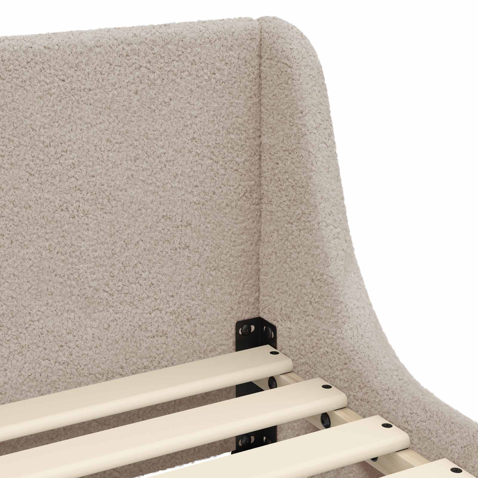 Barnsängram med sänggavel Ljusgrå 80 x 160 cm Sjöfåls tyg