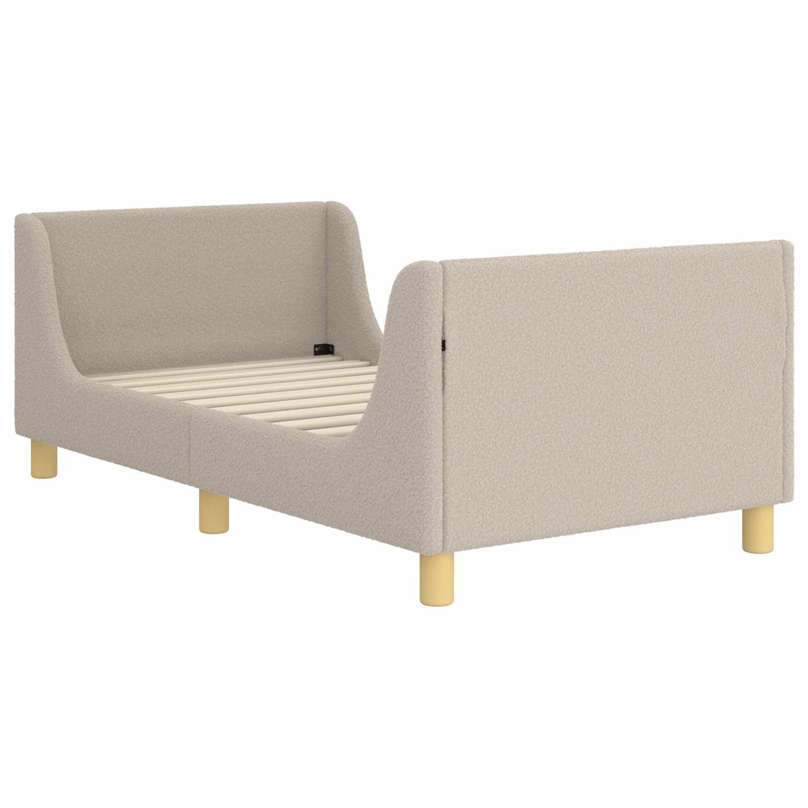 Barnsängram med sänggavel Ljusgrå 80 x 160 cm Sjöfåls tyg