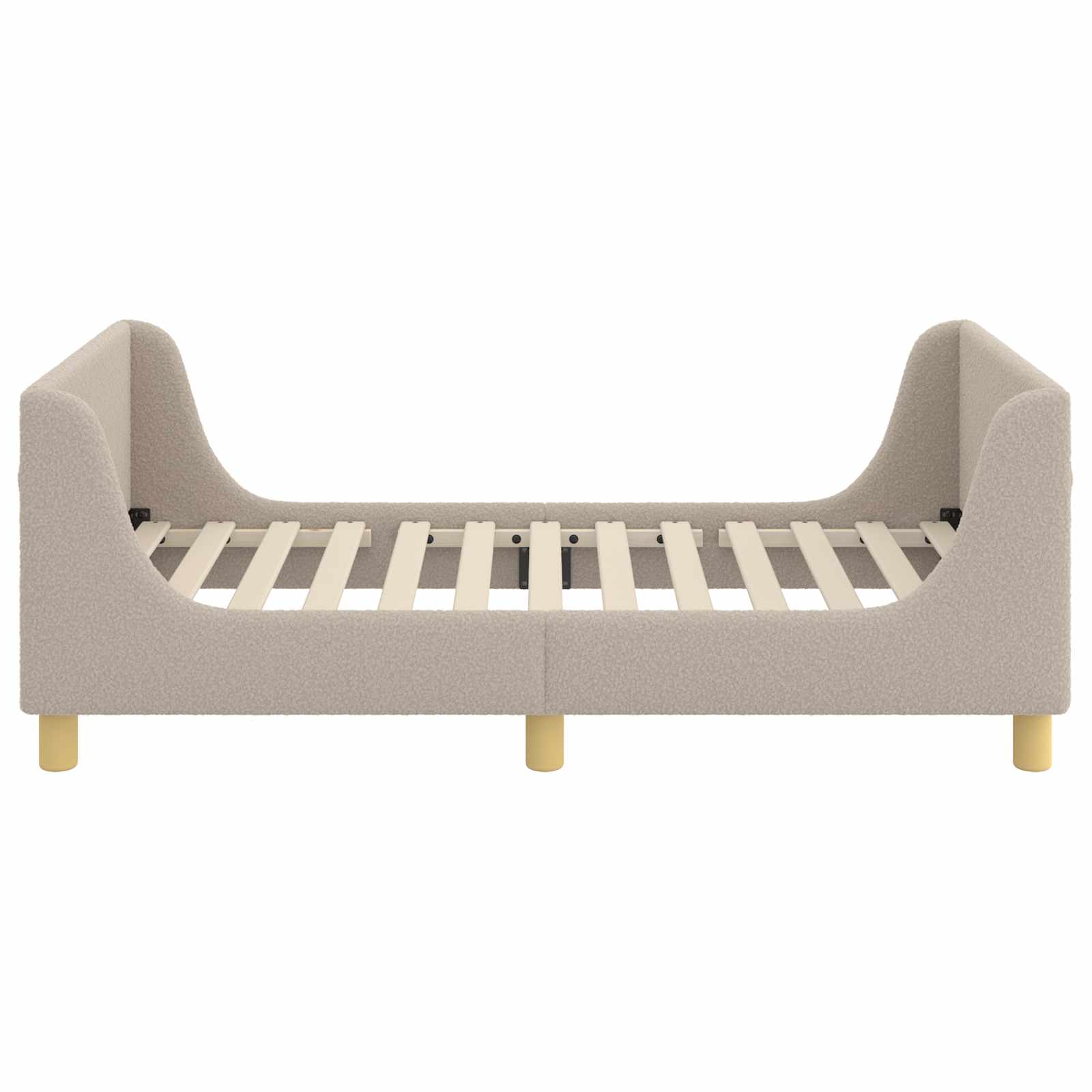 Barnsängram med sänggavel Ljusgrå 80 x 160 cm Sjöfåls tyg