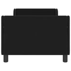 Barnsängram med sänggavel Svart 80 x 160 cm Sammet